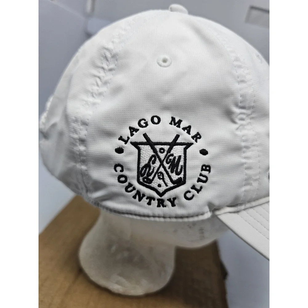 Titleist Lago Mar Country Club Hat Cap White Tour Performance‎ Golf Adjustable